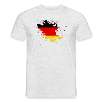 Drapeau de l'Allemagne comme une touche de couleur - T-shirt homme - gris chiné - Devant - AI Model Male 178 dark (178cm)