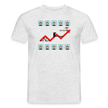Die Abkürzung NFT - was sie auf deutsch bedeutet - Männer T-Shirt - Grau meliert - Vorne - AI Model Male 178 dark (178cm)