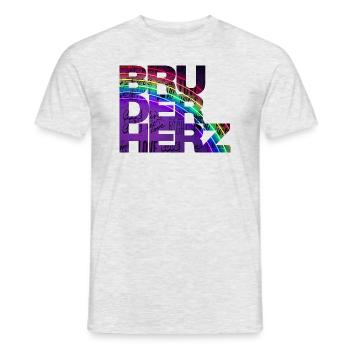 Bruderherz Bester Bruder der Welt Geschenkidee - Männer T-Shirt - Grau meliert - Vorne - AI Model Male 178 dark (178cm)