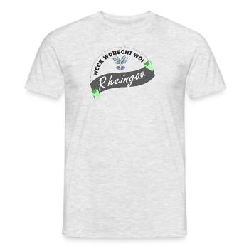 Weck Worscht & Woi 2 - Männer T-Shirt - Grau meliert - Vorne - AI Model Male 178 dark (178cm)