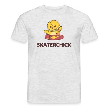 Skaterchick Design - Männer T-Shirt - Grau meliert - Vorne - AI Model Male 178 dark (178cm)