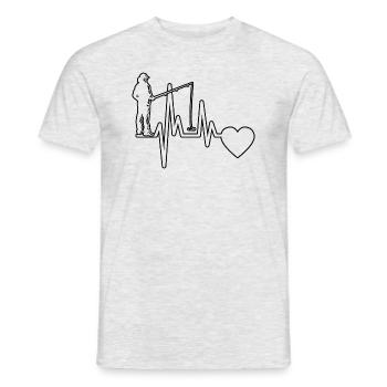 Pêche Hameçon Pêche Pêche Pêcheur - T-shirt homme - gris chiné - Devant - AI Model Male 178 dark (178cm)