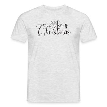 Merry Christmas Family Xmas merry christmas - Men's T-Shirt - heather grey - Front - AI Model Male 178 dark (178cm)