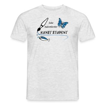 Sehr talentierte Kunst Student - Männer T-Shirt - Grau meliert - Vorne - AI Model Male 178 dark (178cm)