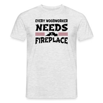 amériques maçon bûcheron abatteur arboriculteur - T-shirt homme - gris chiné - Devant - AI Model Male 178 dark (178cm)