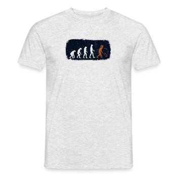 Evolution Du Hockey Rétro Joueur De Hockey Sur - T-shirt homme - gris chiné - Devant - AI Model Male 178 dark (178cm)