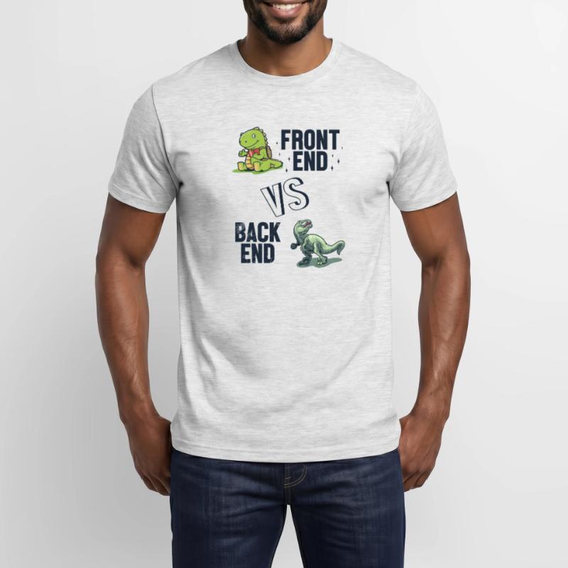 Frontend vs. Backend Developer Full Stack Men's T-Shirt