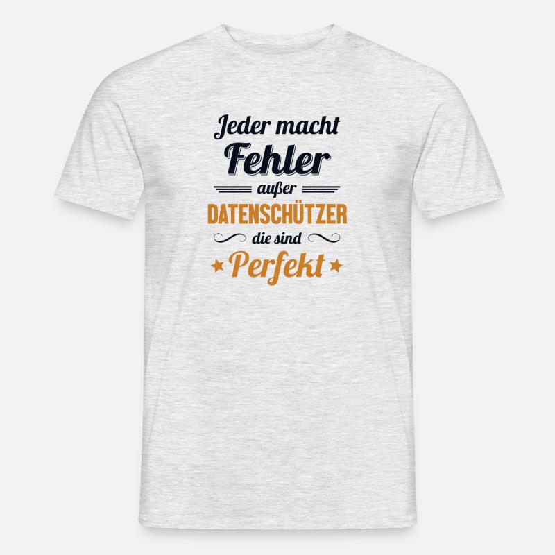 Datenschützer sind Perfekt Datenschutz Experte - Männer T-Shirt - Grau meliert