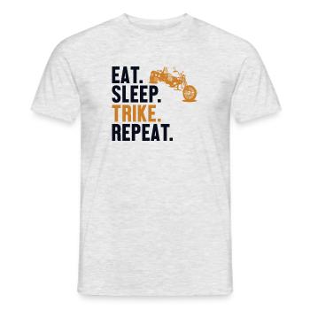 Manger Dormir Tricycle Répéter Tricycle Moto - T-shirt homme - gris chiné - Devant - AI Model Male 178 dark (178cm)