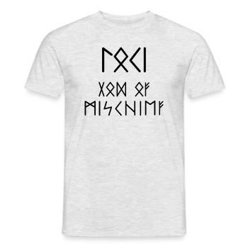 Loki Dieu du Méfait Runes Design - T-shirt homme - gris chiné - Devant - AI Model Male 178 dark (178cm)