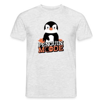 Penguin Mode On King Emperor Sea Bird Penguin - Men's T-Shirt - heather grey - Front - AI Model Male 178 dark (178cm)