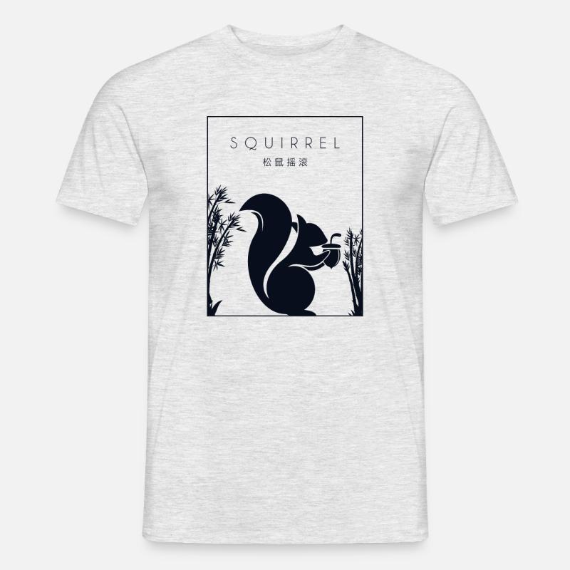 Squirrel Chinese Hanzi Squirrel Fuchshörnchen - Männer T-Shirt - Grau meliert