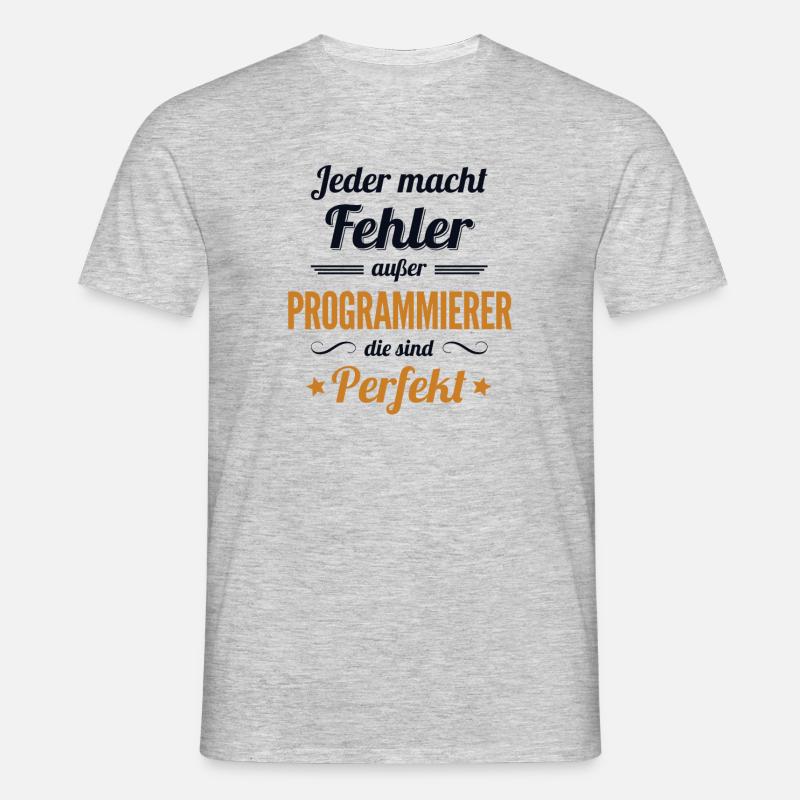 Programmierer sind Perfekt Developer Coder - Männer T-Shirt - Grau meliert