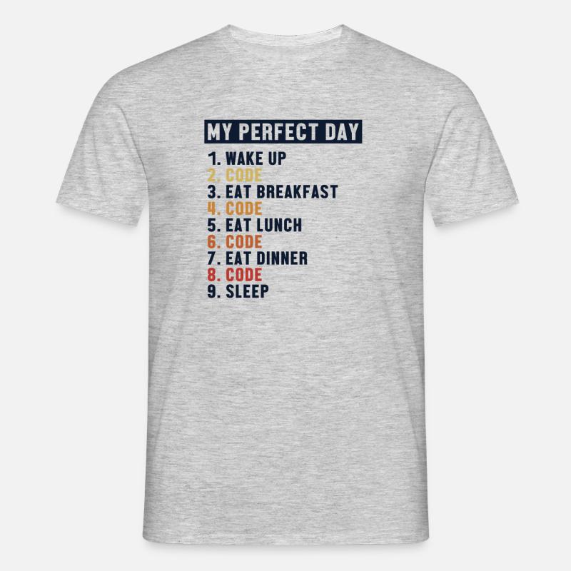 Coding Perfect Day Developer Softwareingenieur - Männer T-Shirt - Grau meliert
