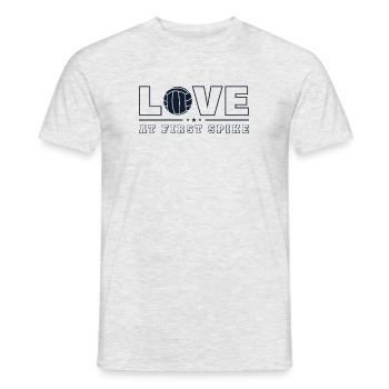 Love at First Spike Joueur de volley Volley - T-shirt homme - gris chiné - Devant - AI Model Male 178 dark (178cm)