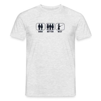 Good Better Best Kendo Kenjutsu Kata Shinai - Männer T-Shirt - Grau meliert - Vorne - AI Model Male 178 dark (178cm)