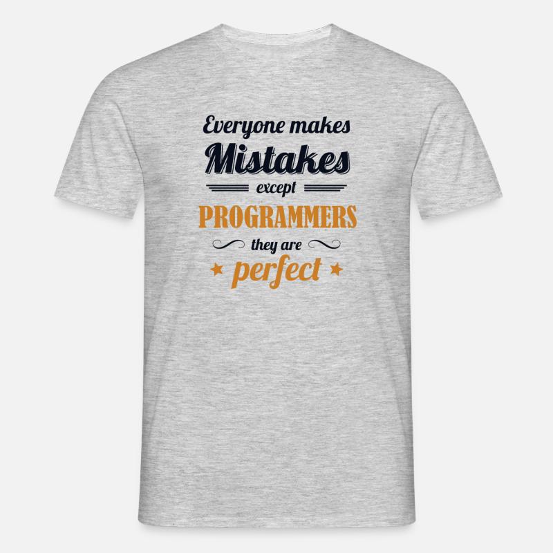 Programmers are Perfect Developer Coder - Männer T-Shirt - Grau meliert