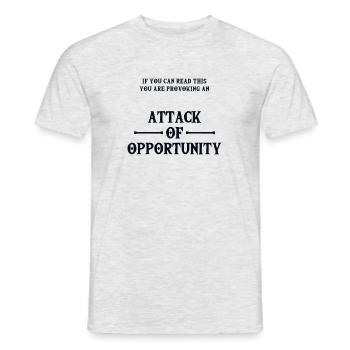 Attaque d'opportunité PnP RPG Jeu de rôle Pen and - T-shirt homme - gris chiné - Devant - AI Model Male 178 dark (178cm)