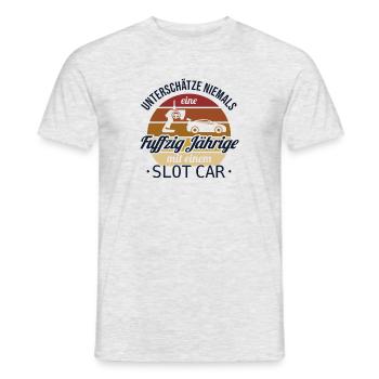 Fuffzig Jährige mit Slot Car Slot Car RC Car 50th - Men's T-Shirt - heather grey - Front - AI Model Male 178 dark (178cm)
