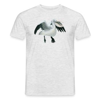 Lustiger Graupelikan - Männer T-Shirt - Grau meliert - Vorne - AI Model Male 178 dark (178cm)