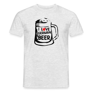 j'adore les bière allemande chope de biere - T-shirt homme - gris chiné - Devant - AI Model Male 178 dark (178cm)