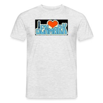 J’adore le Danemark - T-shirt homme - gris chiné - Devant - AI Model Male 178 dark (178cm)