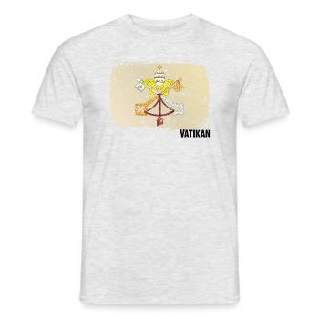 Drapeau Vatican Italie Symbole Emblème - T-shirt homme - gris chiné - Devant - AI Model Male 178 dark (178cm)