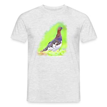Lagopède des saules - T-shirt homme - gris chiné - Devant - AI Model Male 178 dark (178cm)