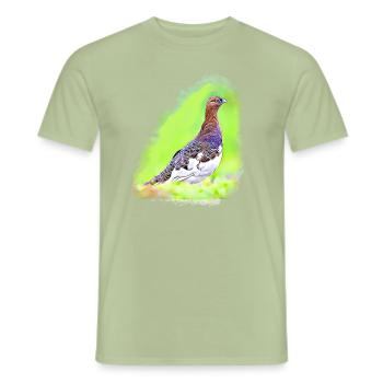 Lagopède des saules - T-shirt homme - vert sauge - Devant - AI Model Male 178 light (178cm)