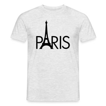 Paris Le Eiffel - Männer T-Shirt - Grau meliert - Vorne - AI Model Male 178 dark (178cm)