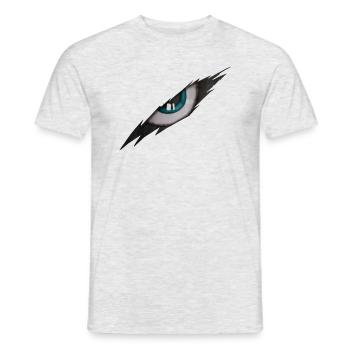 Inner Self Peeking through (Blue) - Men's T-Shirt - heather grey - Front - AI Model Male 178 dark (178cm)