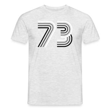 73 Original 1973 Né en 1973 - T-shirt homme - gris chiné - Devant - AI Model Male 178 dark (178cm)