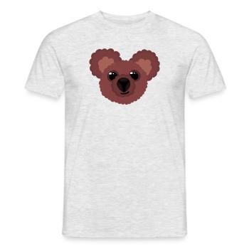 petit ours brun Ben - T-shirt homme - gris chiné - Devant - AI Model Male 178 dark (178cm)