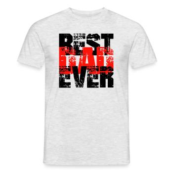 BEST DAD EVER - BESTER PAPA - Männer T-Shirt - Grau meliert - Vorne - AI Model Male 178 dark (178cm)