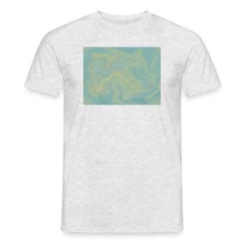 Trippy Blau 1 - Männer T-Shirt - Grau meliert - Vorne - AI Model Male 178 dark (178cm)