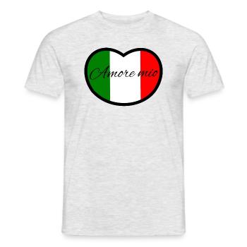 Italia amore mio - Männer T-Shirt - Grau meliert - Vorne - AI Model Male 178 dark (178cm)