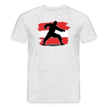 Drapeau de l’Autriche Judo - T-shirt homme - gris chiné - Devant - AI Model Male 178 dark (178cm)