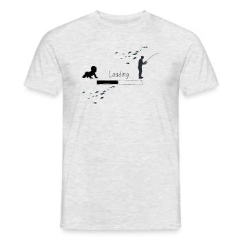 baby angler - Männer T-Shirt - Grau meliert - Vorne - AI Model Male 178 dark (178cm)