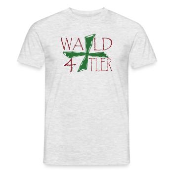 Waldviertler Kreuz - Männer T-Shirt - Grau meliert - Vorne - AI Model Male 178 dark (178cm)