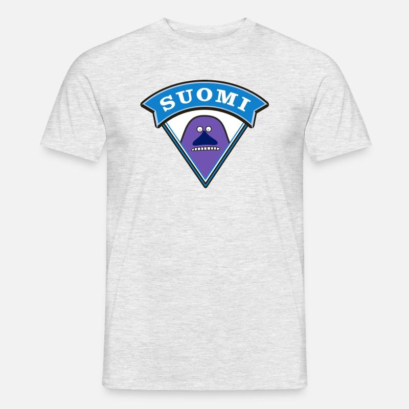 "Suomi" - Männer T-Shirt - Grau meliert