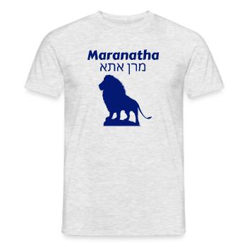 Maranatha bleu - T-shirt homme - gris chiné - Devant - AI Model Male 178 dark (178cm)