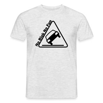 No Risk No Fun - Men's T-Shirt - heather grey - Front - AI Model Male 178 dark (178cm)