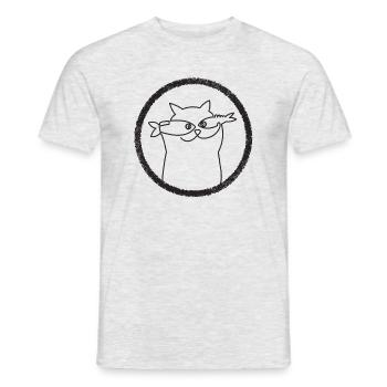 un coup FishyCat - T-shirt homme - gris chiné - Devant - AI Model Male 178 dark (178cm)