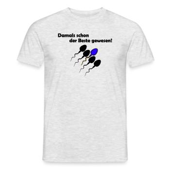 Damals schon der Beste gewesen - Männer T-Shirt - Grau meliert - Vorne - AI Model Male 178 dark (178cm)