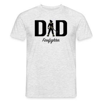 Dad firefighter - Men's T-Shirt - heather grey - Front - AI Model Male 178 dark (178cm)