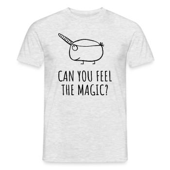 Pouvez-vous sentir la magie - Cochon d’Inde licorne - T-shirt homme - gris chiné - Devant - AI Model Male 178 dark (178cm)