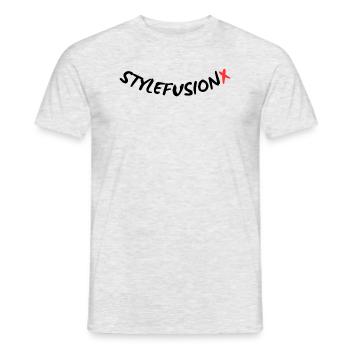 StyleFusionX Brand - Men's T-Shirt - heather grey - Front - AI Model Male 178 dark (178cm)