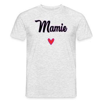 GRANNY. MOTHER'S DAY. HAPPY BIRTHDAY GRANDMA. I LOVE YOU - Men's T-Shirt - heather grey - Front - AI Model Male 178 dark (178cm)