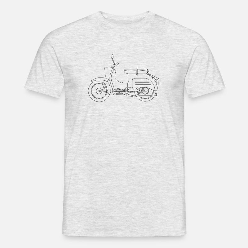 Simson Schwalbe KR51 Blueprint hell - Männer T-Shirt - Grau meliert