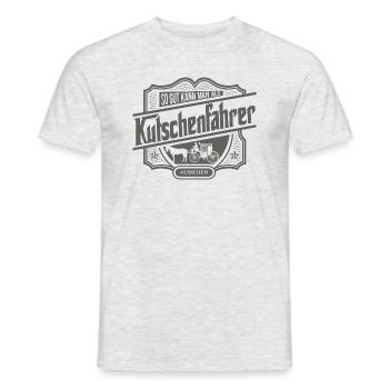 Kutschenfahrer Kutsche Pferde Pferdekutsche - Männer T-Shirt - Grau meliert - Vorne - AI Model Male 178 dark (178cm)